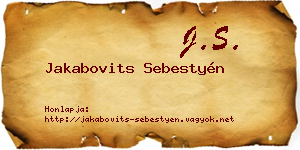 Jakabovits Sebestyén névjegykártya